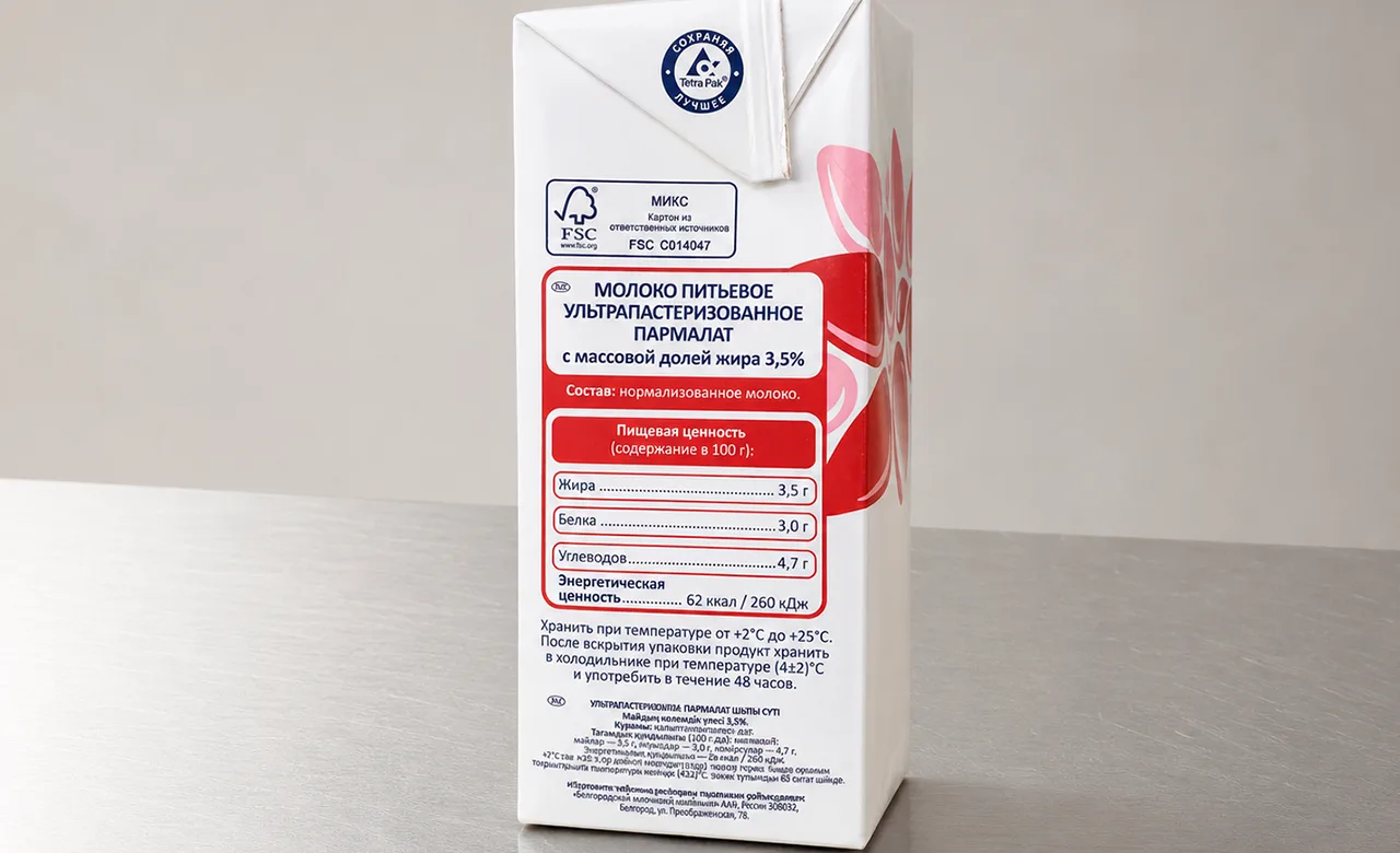 Упаковка молока