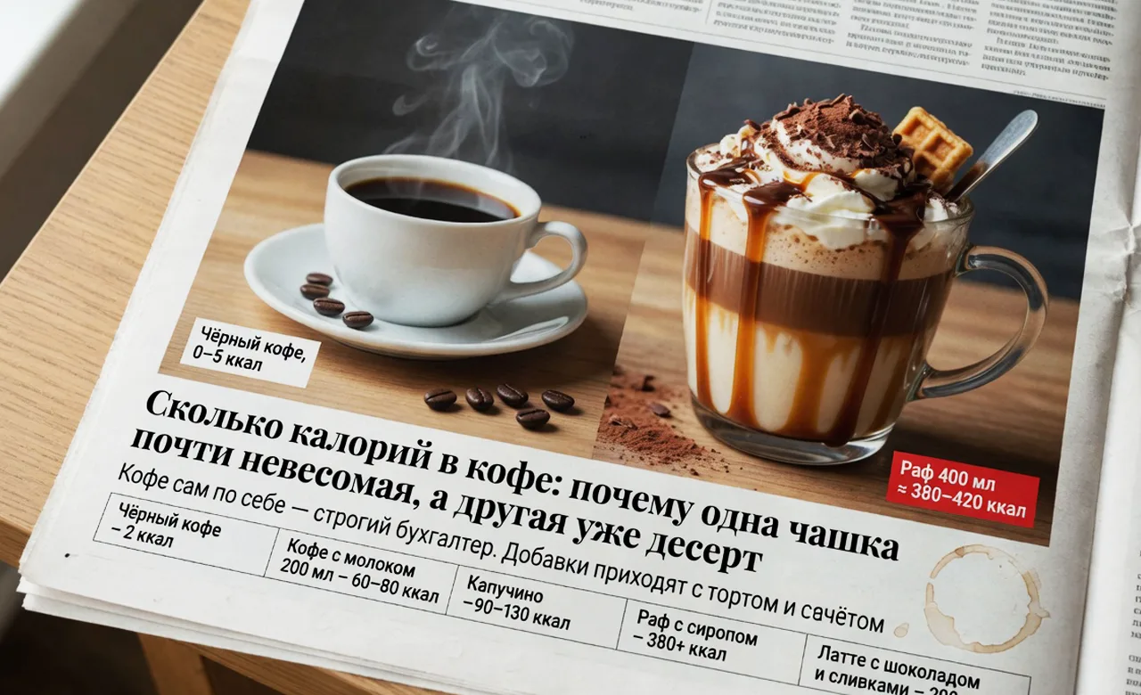 Сколько калорий в кофе фото
